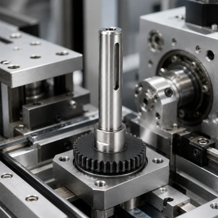 Precision CNC Machined Spur Gear Shaft