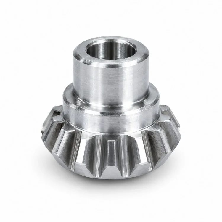 Präzisions-CNC-gefrästes gerades Kegelrad mit Nabe